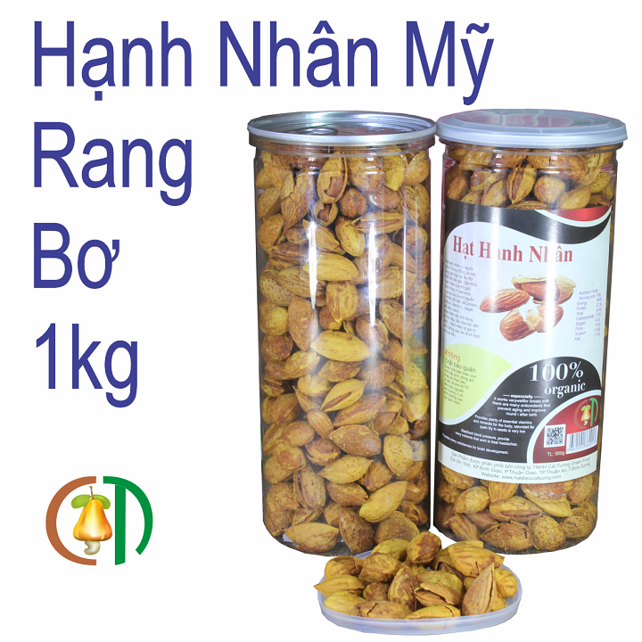 HẠNH NHÂN MỸ VỎ MỎNG RANG BƠ HÀNG MỚI HỘP 250G-1KG