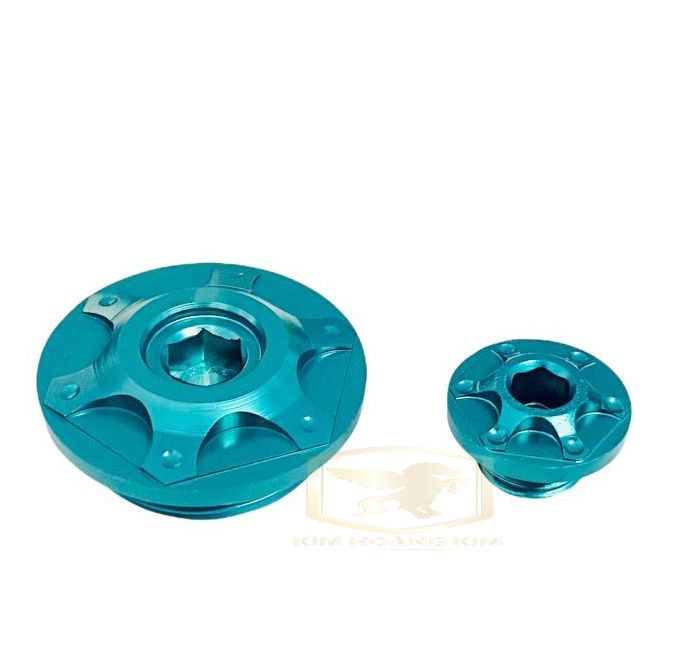 Ốc mâm lửa Kiểu Xi Titan GR5 gắn xe máy Exciter,Sirius....màu Xanh Lục