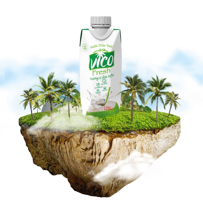 1 HỘP NƯỚC DỪA XIÊM VICO FRESH 330ML -  VỊ TƯƠI MÁT SẢNG KHOÁI