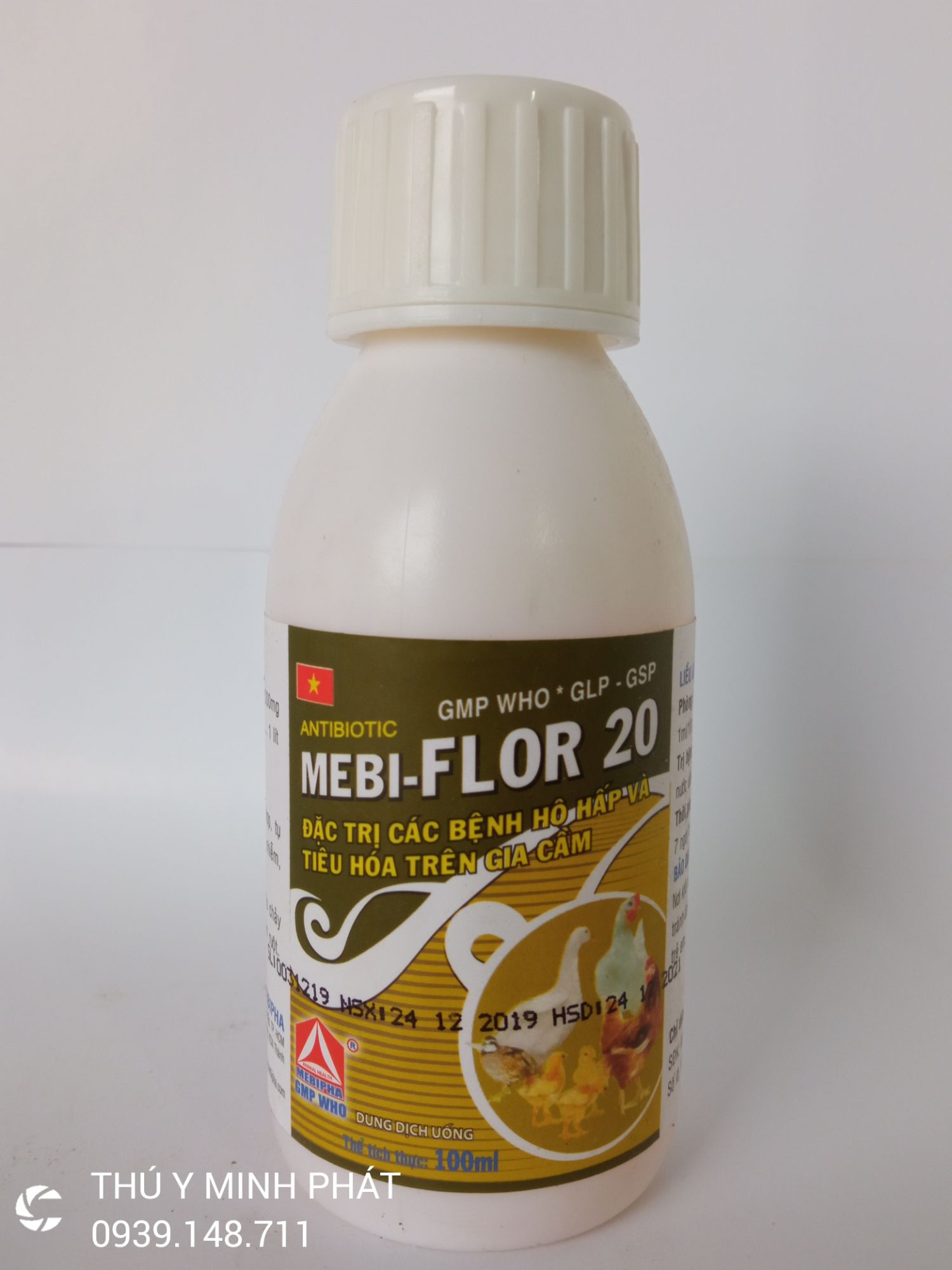 Mebi flor 20 chai 100ml HEN KHET, KHÒ KHÈ TRÊN GÀ CCRD CRD