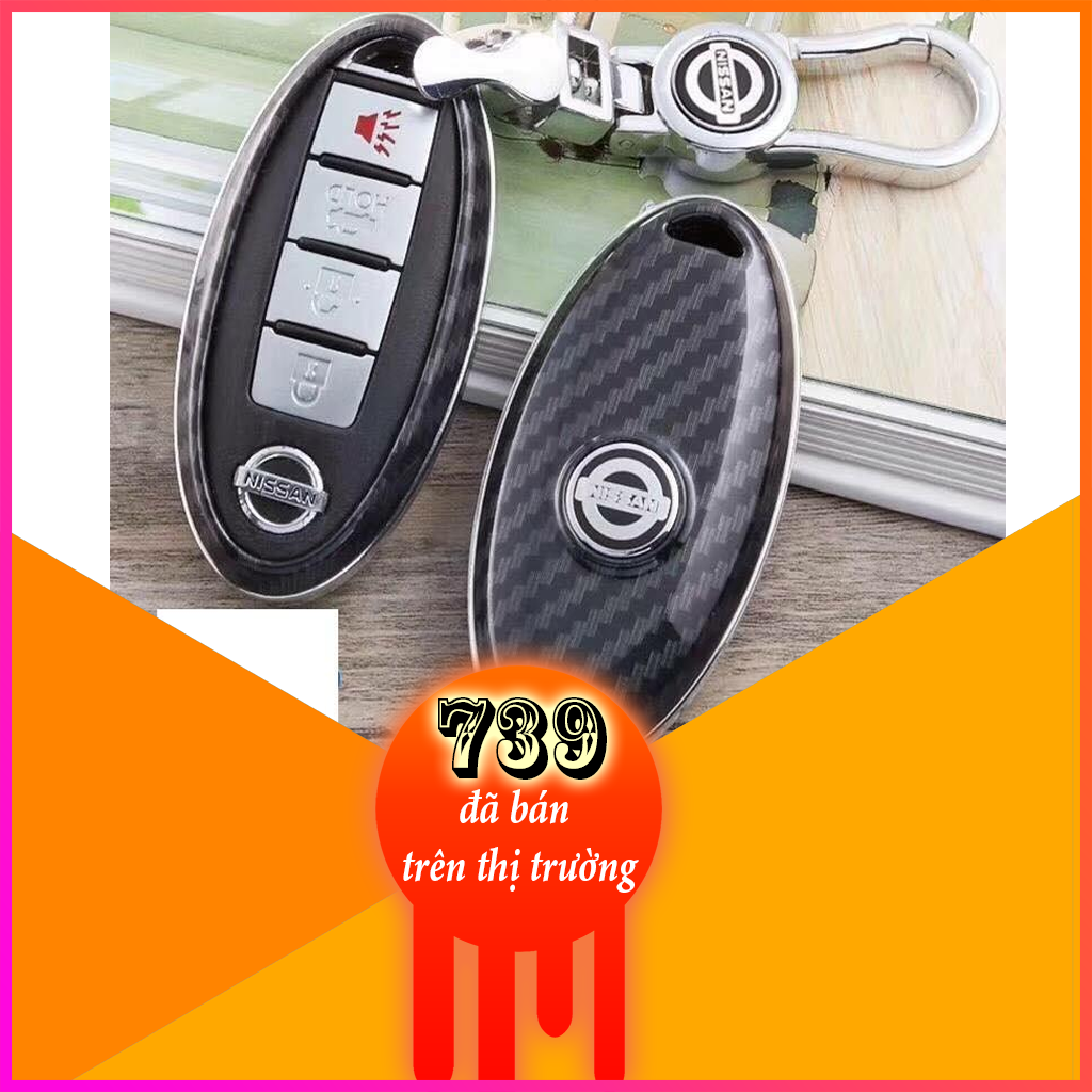 Bao da chìa khóa cacbon xe nissan xtrail