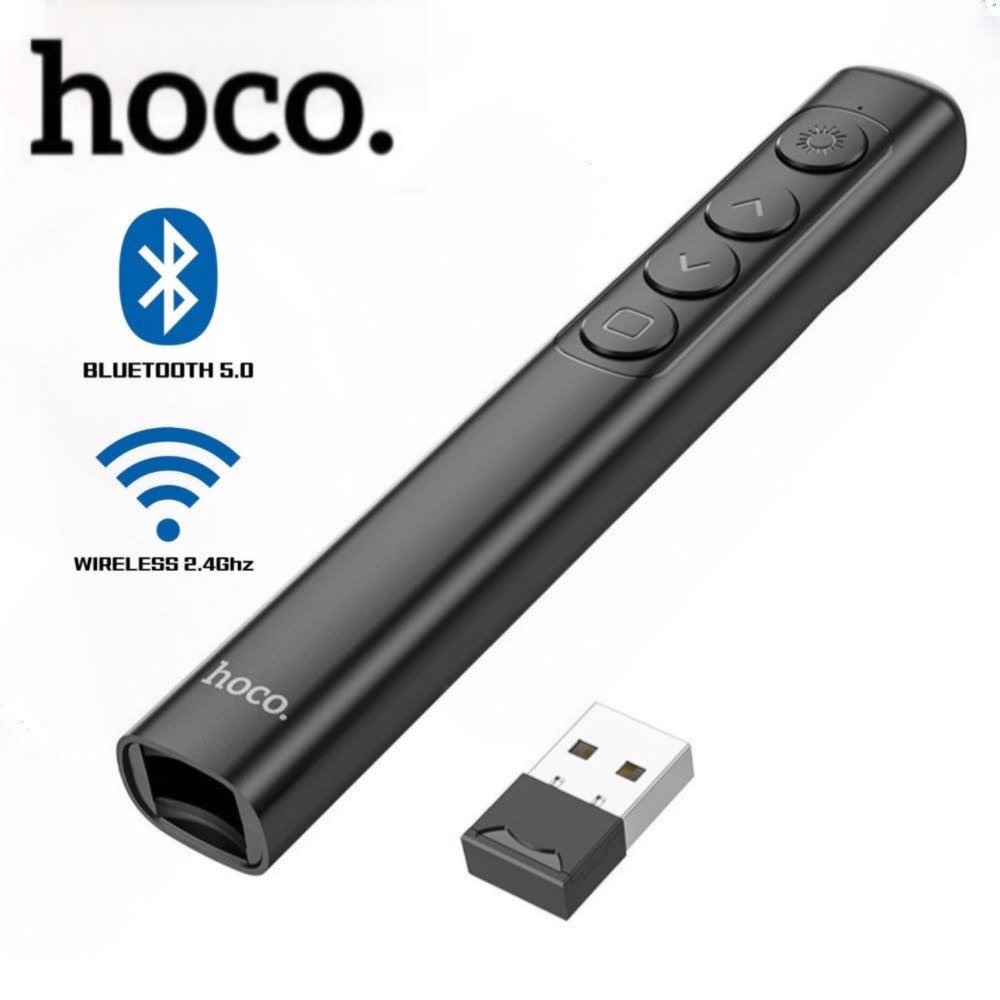 Bút trình chiếu slide chính hãng Hoco thuyết trình Powerpoint bút laser nhỏ gọn điều khiển dễ dàng bằng nút bấm dùng cho windows mac....