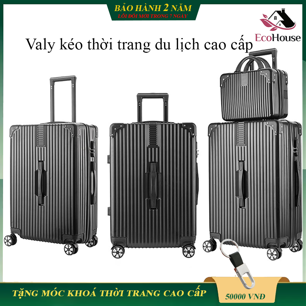 Valy du lịch. valy kéo thời trang chống va đập, chống nước có khoá bảo mật ngăn chứa đồ rộng rãi Bảo hành 3 năm lỗi đổi mới trong 7 ngày