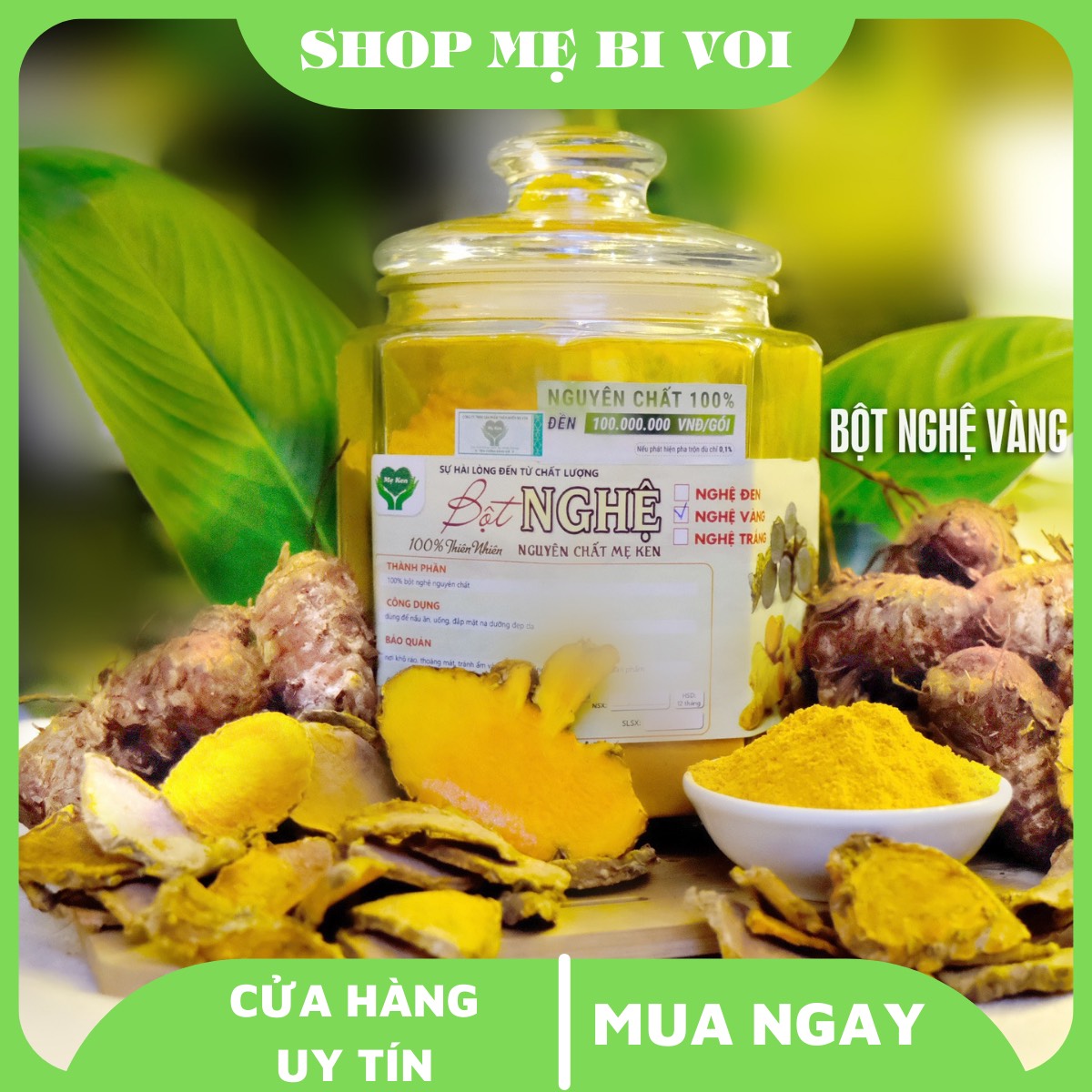 Bột nghệ đỏ nguyên chất Mẹ Ken 1kg