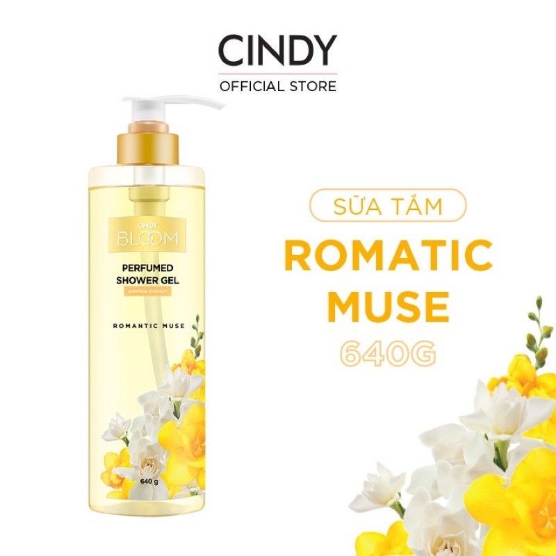 Sữa tắm nước hoa cindy bloom romantic muse hương nồng nàn quyến rũ 640g