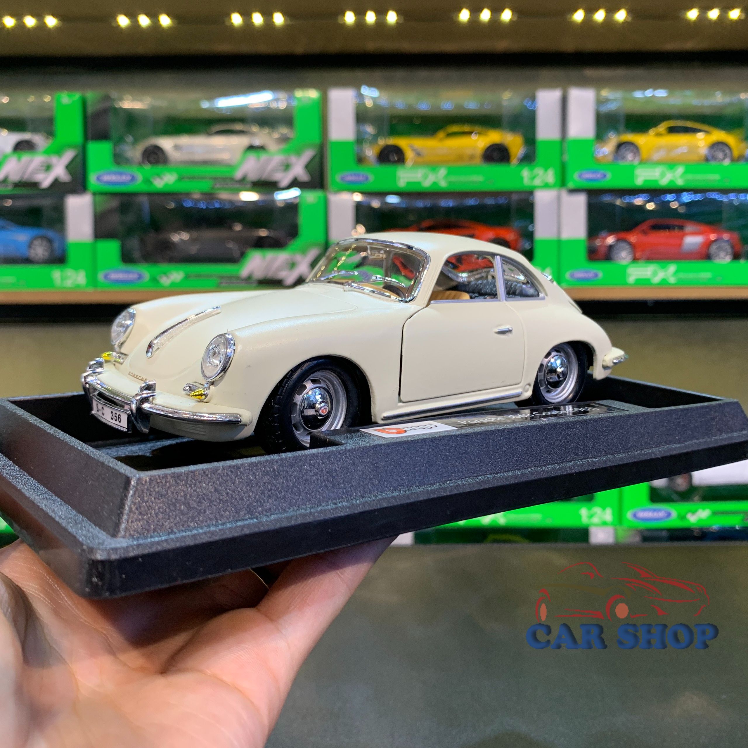 Mô Hình Xe Porsche 356B Coupe 1961 Tỉ Lệ 1:24 Của Hãng Burago