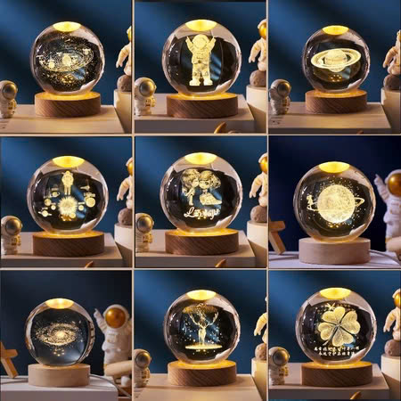 [50 mẫu] [Đế + Quả Cầu] Đèn Ngủ 3D Quả Cầu Pha Lê Phát Sáng Nhiều Mẫu, Quà Tặng Sinh Nhật, Quà Tặng Giáng Sinh Ý Nghĩa.