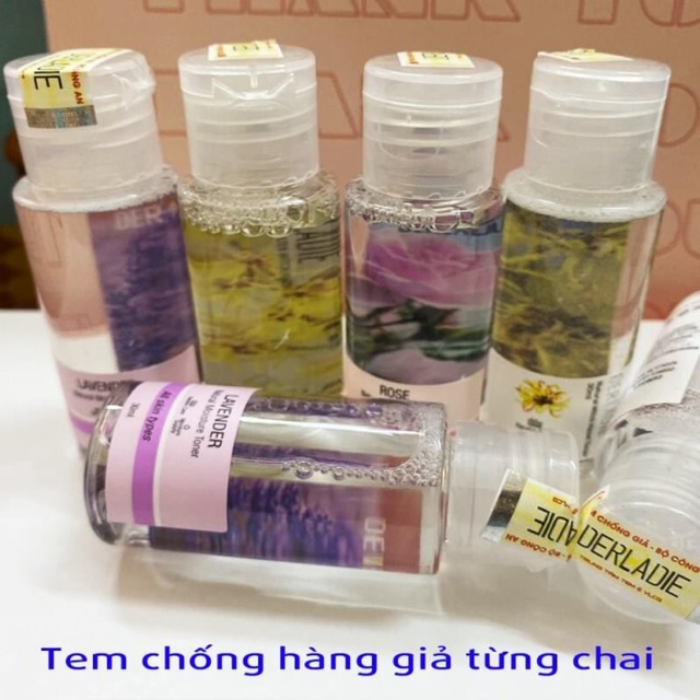 Minisize 30ml nước hoa hồng Derladie toner cây phỉ, lavender, rose