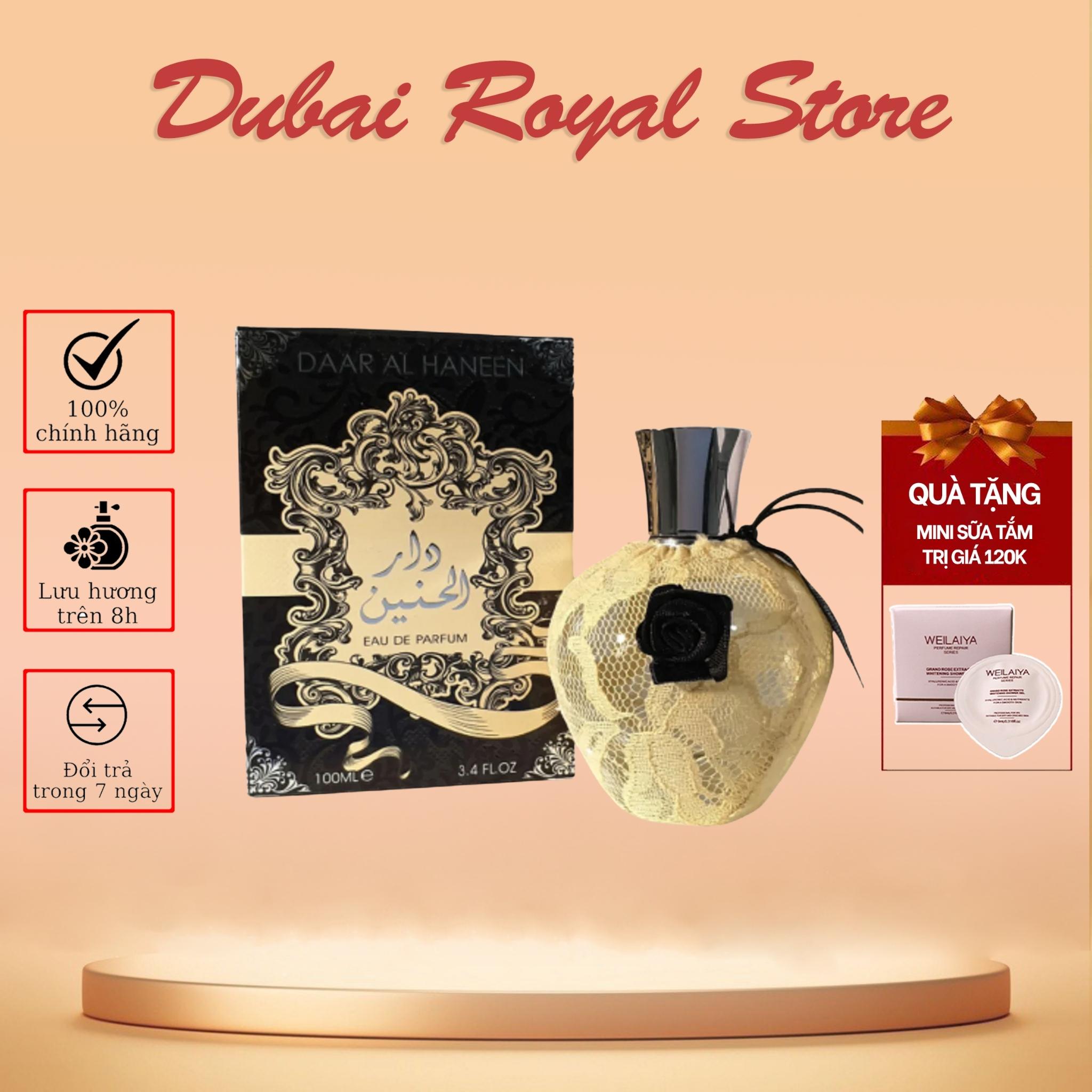 Nước hoa Dubai Daar Al Haneen Edp dành cho hương thơm nhẹ nhàng tinh tế 100ml