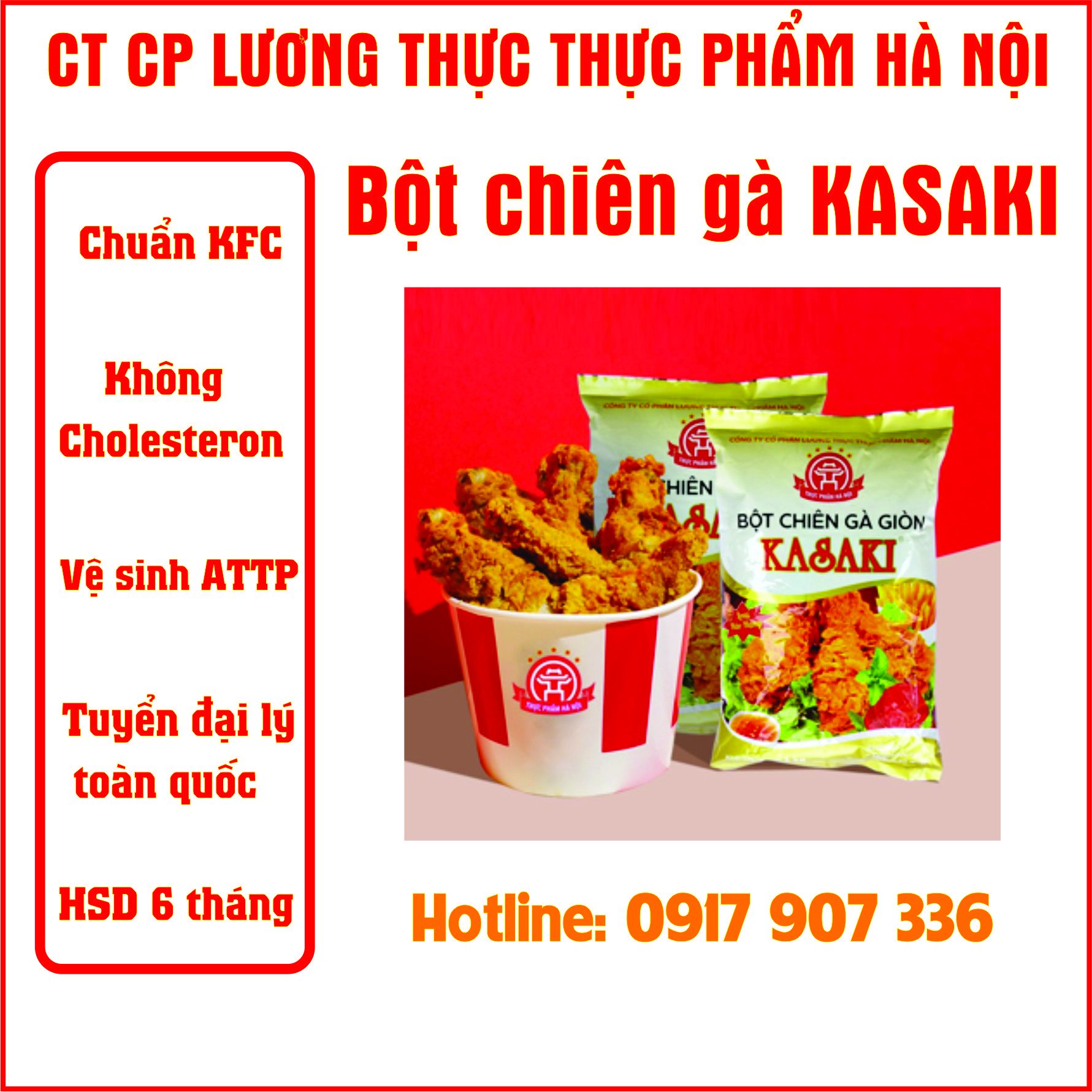 Bột chiên gà kasaki - chiên gà kiểu kfc