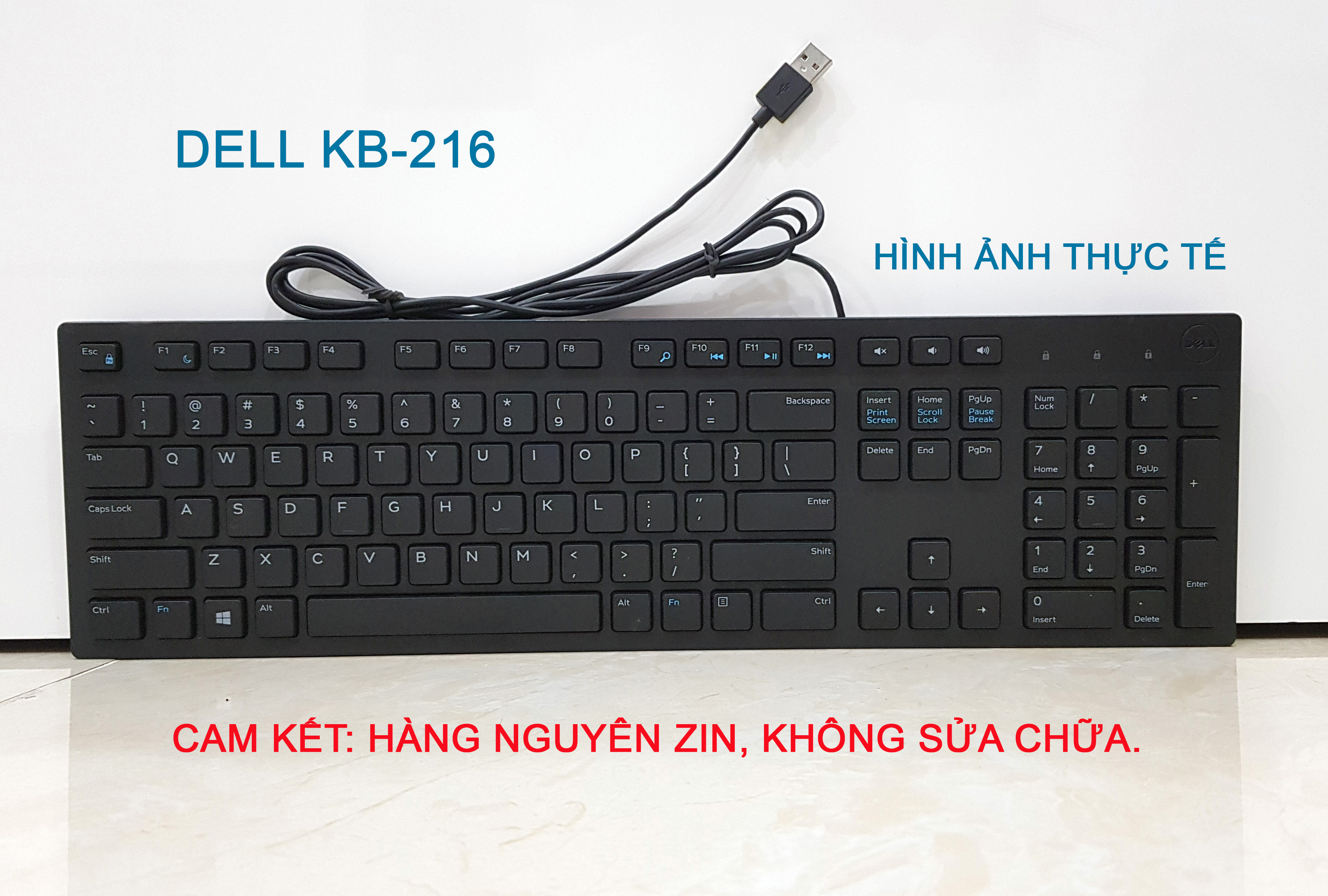 Bàn phím văn phòng DELL KB216 nhỏ gọn, siêu mỏng. Đã qua sử dụng. Cam kết sản phẩm đúng mô tả, đúng chất lượng..