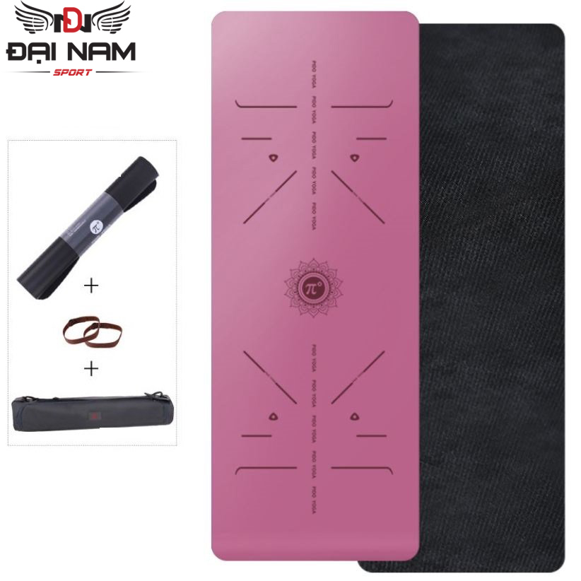 Thảm Tập Yoga Định Tuyến Cao Su Thiên Nhiên PD01 Thế Hệ Mới Nhất 2021 Chính Hãng Đại Nam Sport + Tặng Kèm Túi Và Dây Buộc