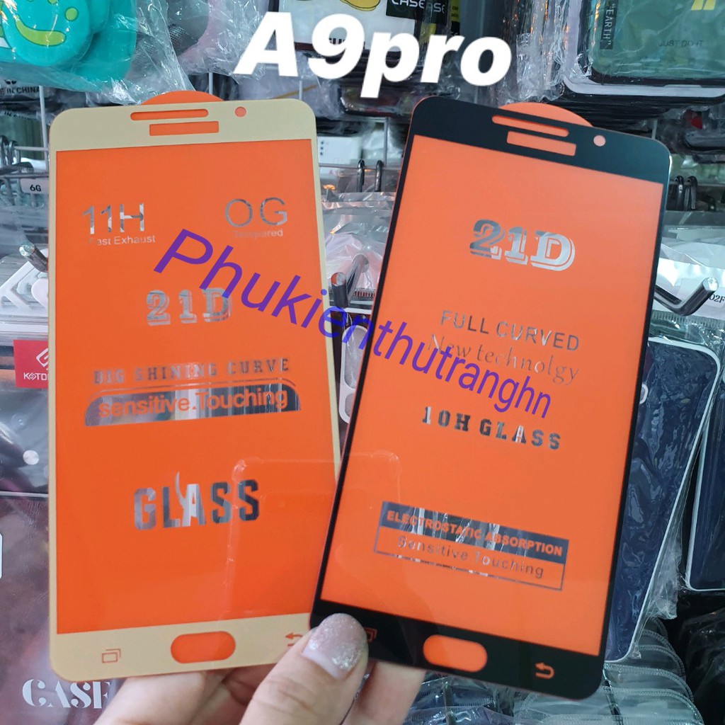Kính cường lực full màn full keo Samsung A9 / A9 Pro