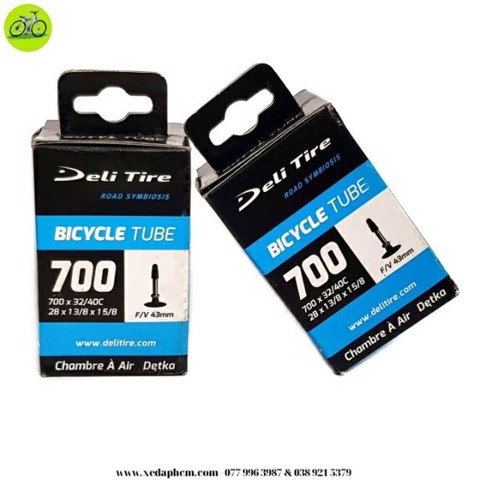 Ruột xe đạp Deli 700c 32-40 Van Mỹ 48mm