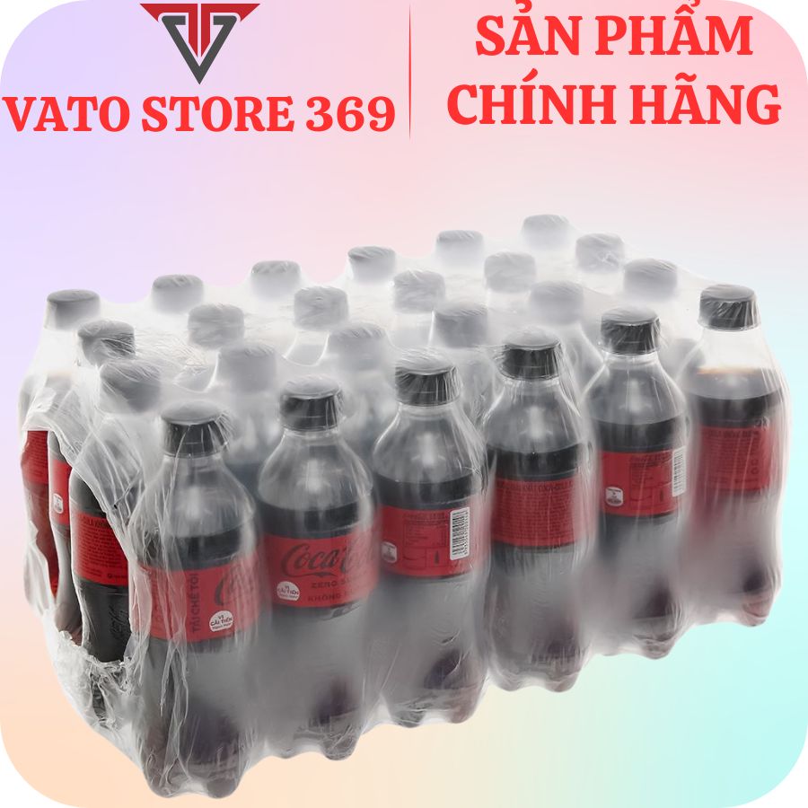 Nước ngọt có ga COCACOLA ZERO không đường chai 390ml