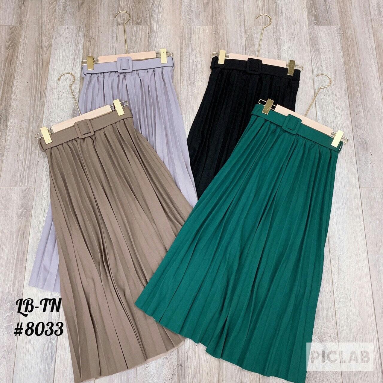 Chân Váy Xếp Ly Dài - Chân Váy Xếp Ly Dáng Dài Sang Chảnh Kèm Đai