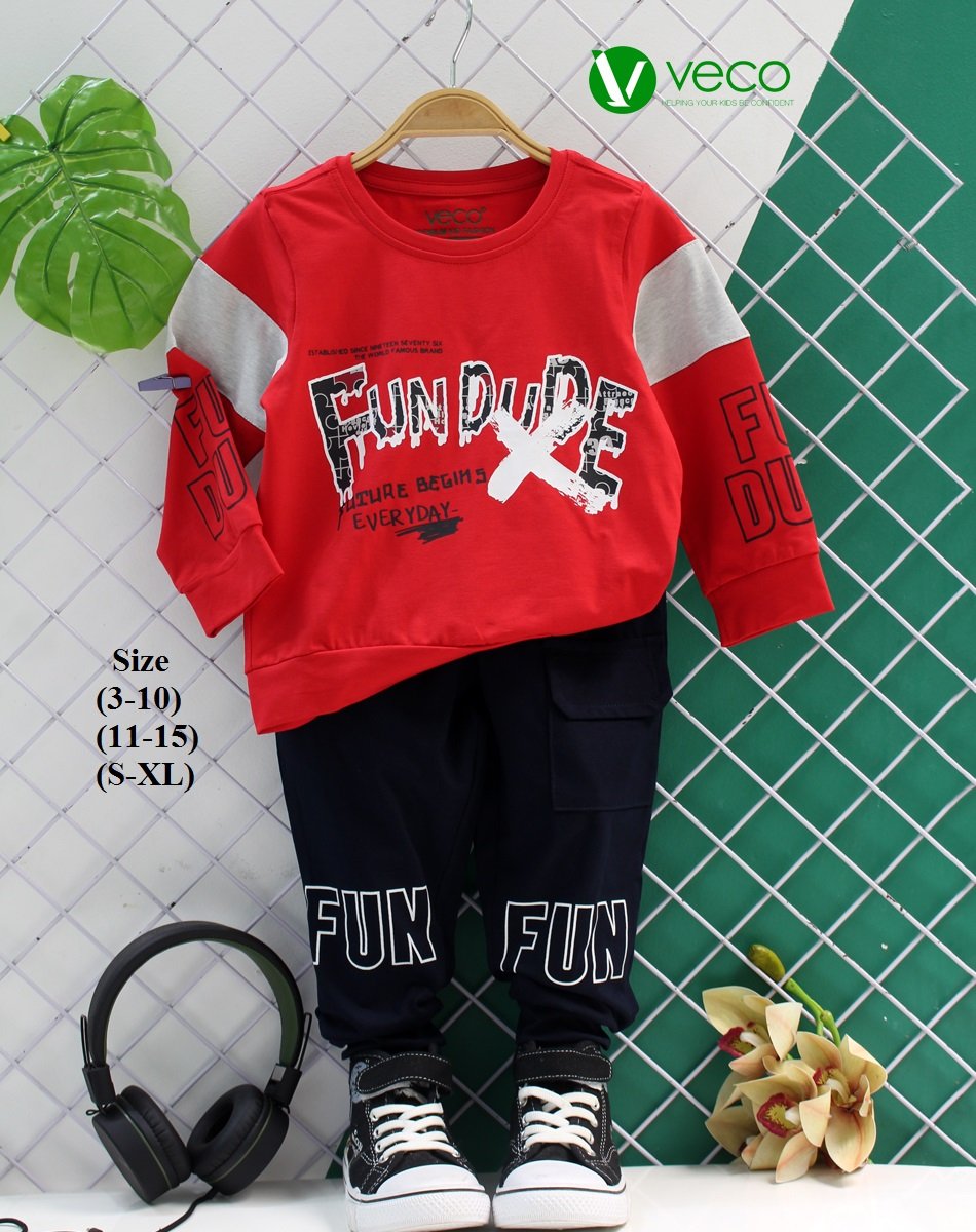 Bộ tay dài bt chữ fun