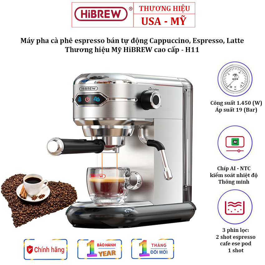 Hibrew H8A 3 in 1 Coffee Machine 19Bar High Pressure Extraction