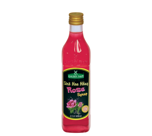 Siro Golden Farm hương Hoa hồng Chai 520ml - Gia store
