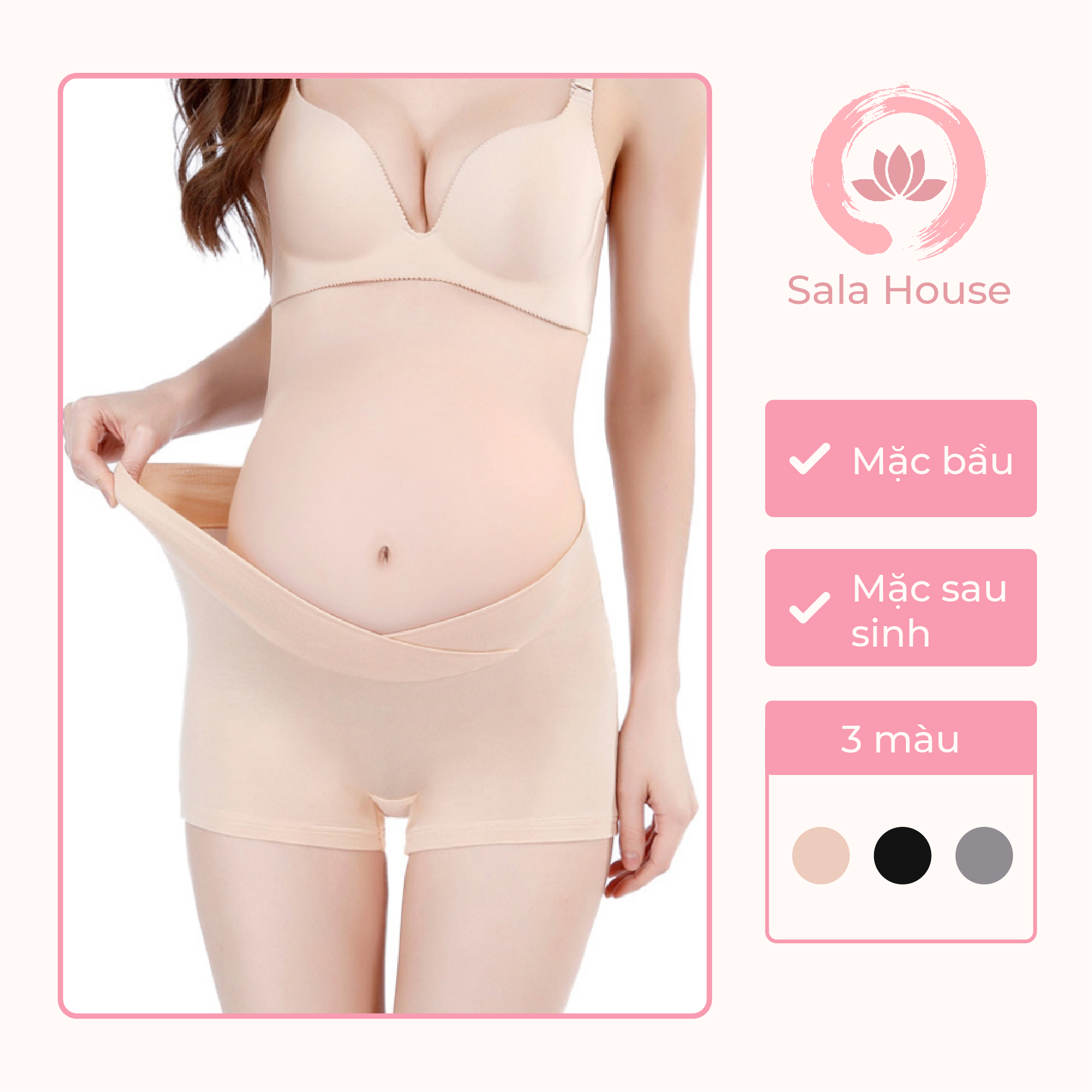 [HCM]Quần mặc váy bầu vải Modal EnjoyPreg Siêu mềm mịn - Co giãn tốt cho mẹ bầu và sau sinh - QL20