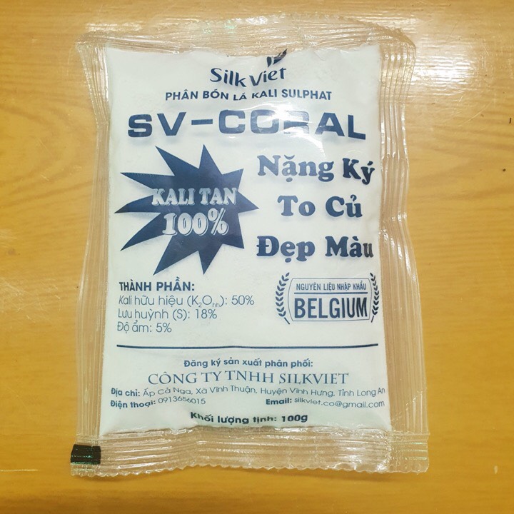 Phân bón kali tan 100gr