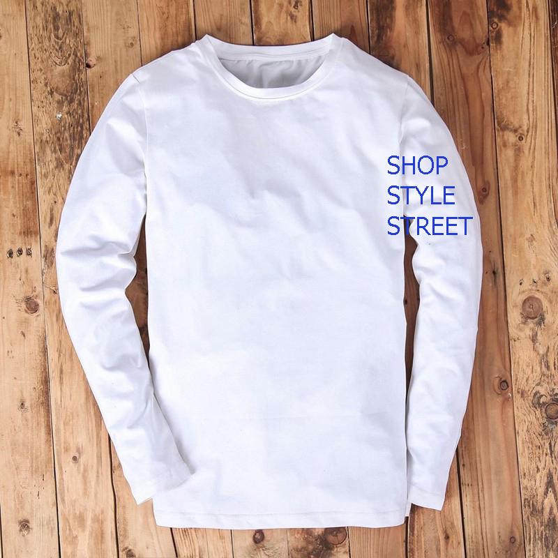 Áo thun dài tay nam màu đen