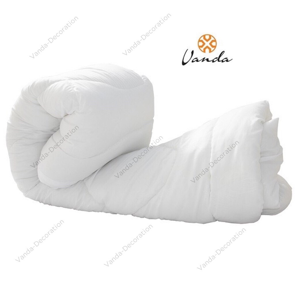 Chăn phao trần bông cao cấp Vanda mẫu trắng trơn 2,5kg