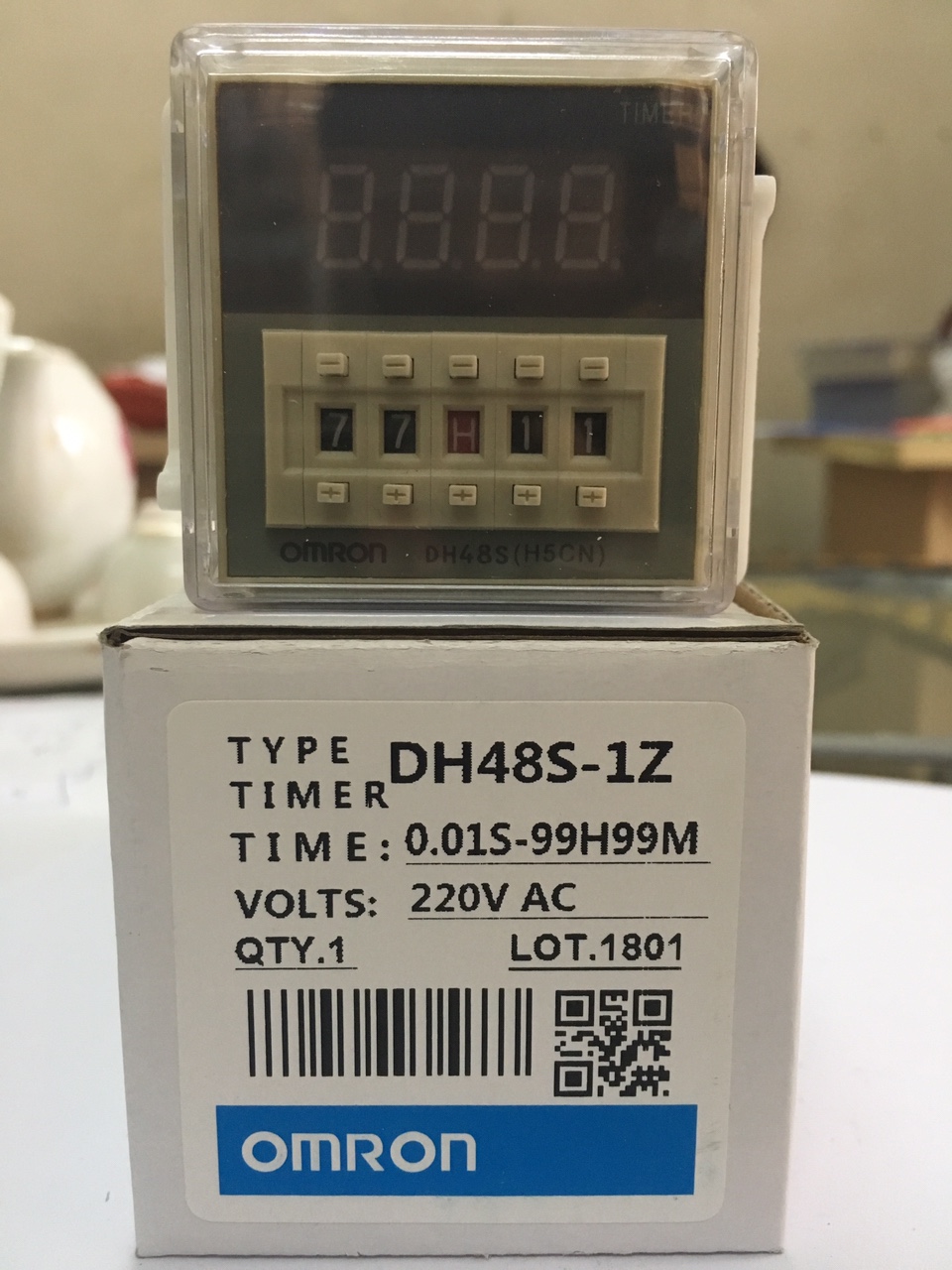 Timer/rơ le thời gian omron dh48s-1z 220vac 0.1s-99h