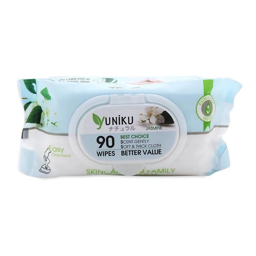 Khăn giấy ướt cao cấp Yuniku 90 tớ/túi giá rẻ ( trắng )