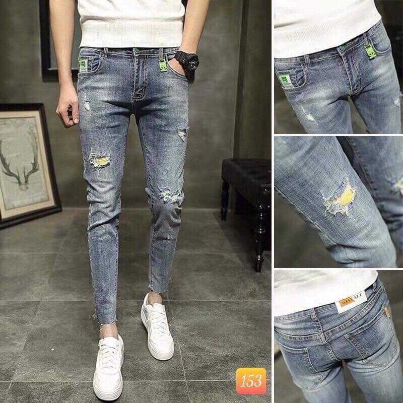[HCM]Quần jeans nam xước ống côn thời trang cao cấp ADAM MEN