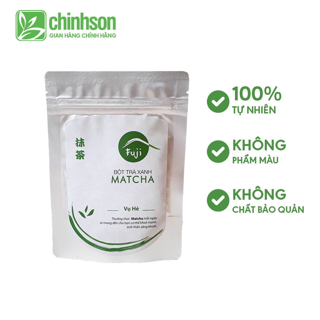 Bột trà xanh chính sơn fuji matcha hè 30g - nguyên chất 100%, pha đồ uống, nấu ăn