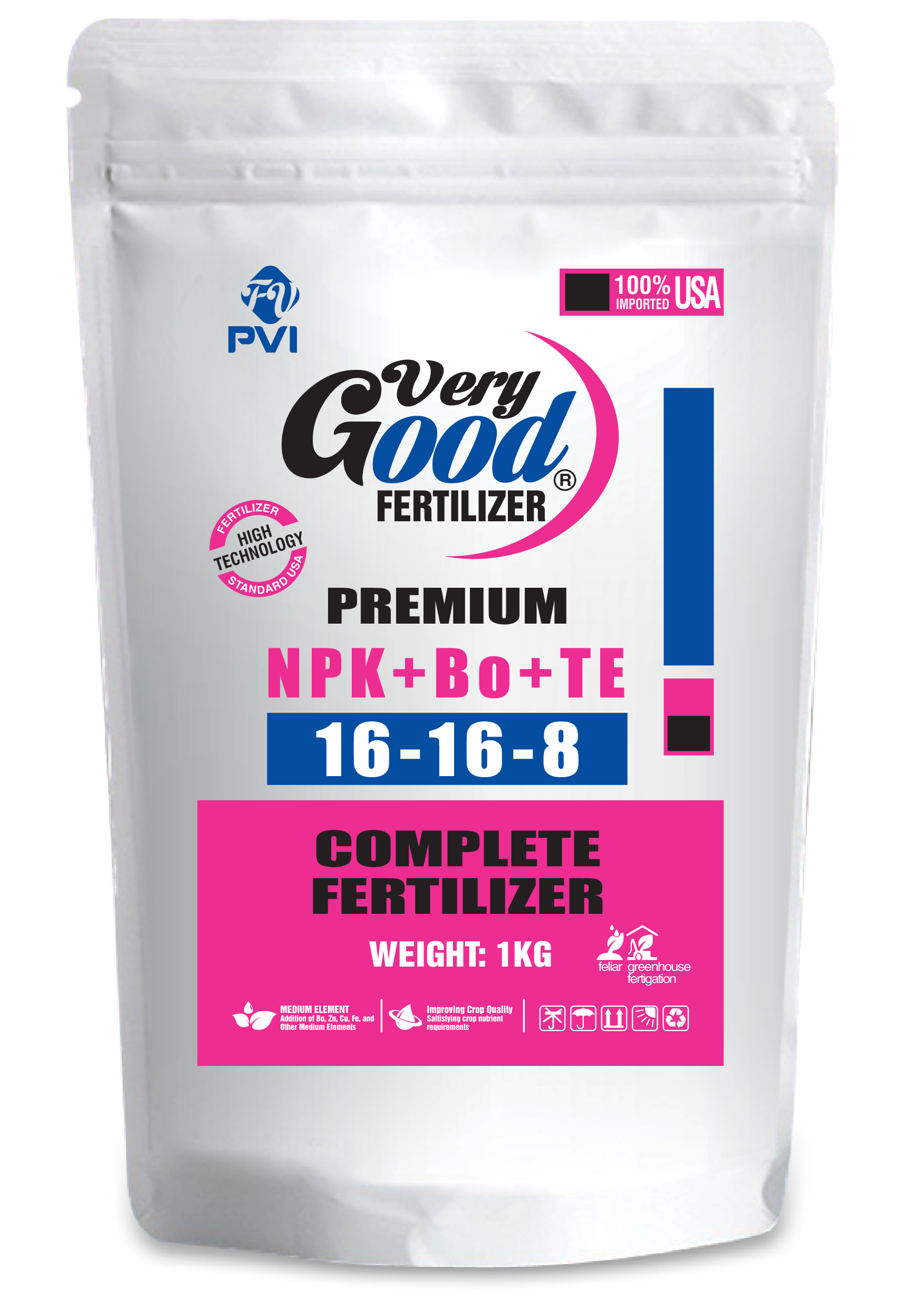 Phân bón NPK 16-16-8+TE Very Good (1 kg) - Thích hợp giai đoạn sau chuẩn bị ra hoa đậu trái