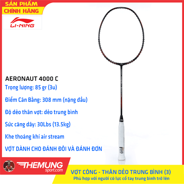Vợt cầu lông lining tb nano aeronaut 4000c