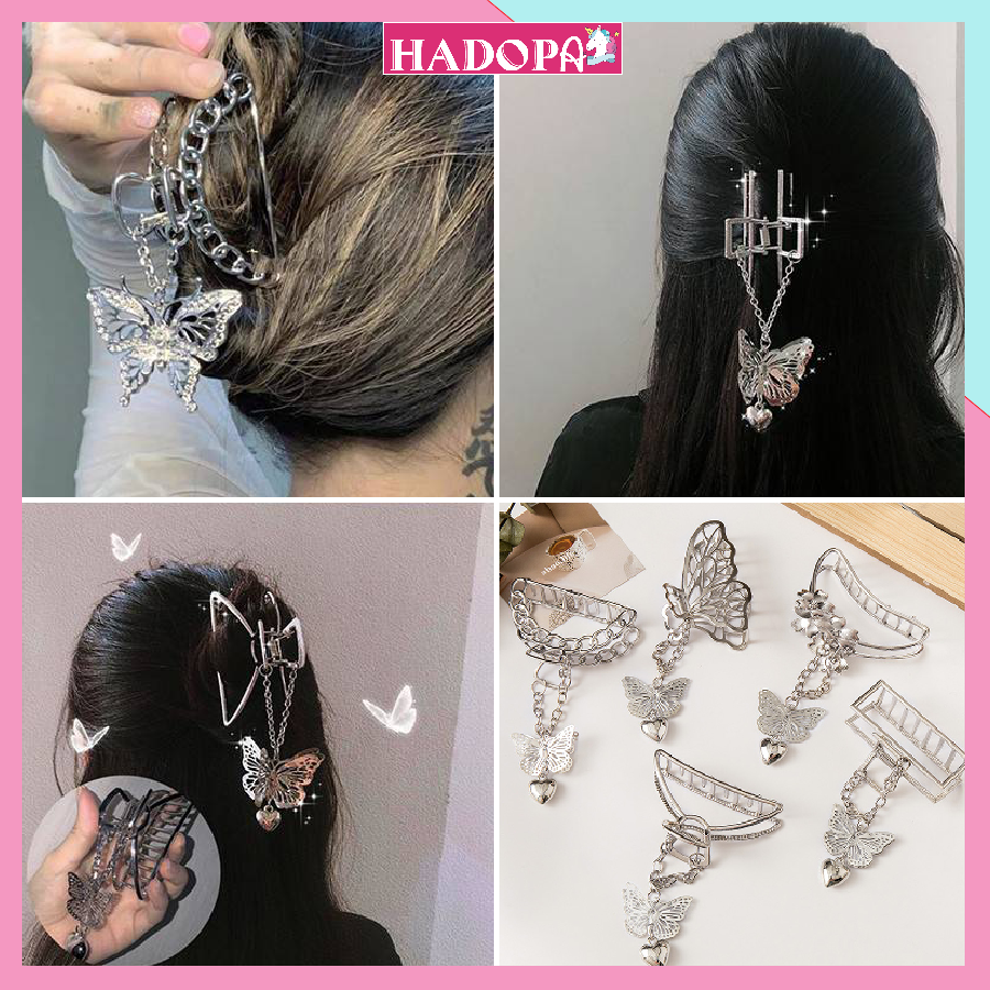 Kẹp Tóc Càng Cua Hình Con Bướm Siêu Xinh Phong Cách Hàn Quốc HOT Trend Cực Dễ Thương Cho Bạn Nữ HADOPA