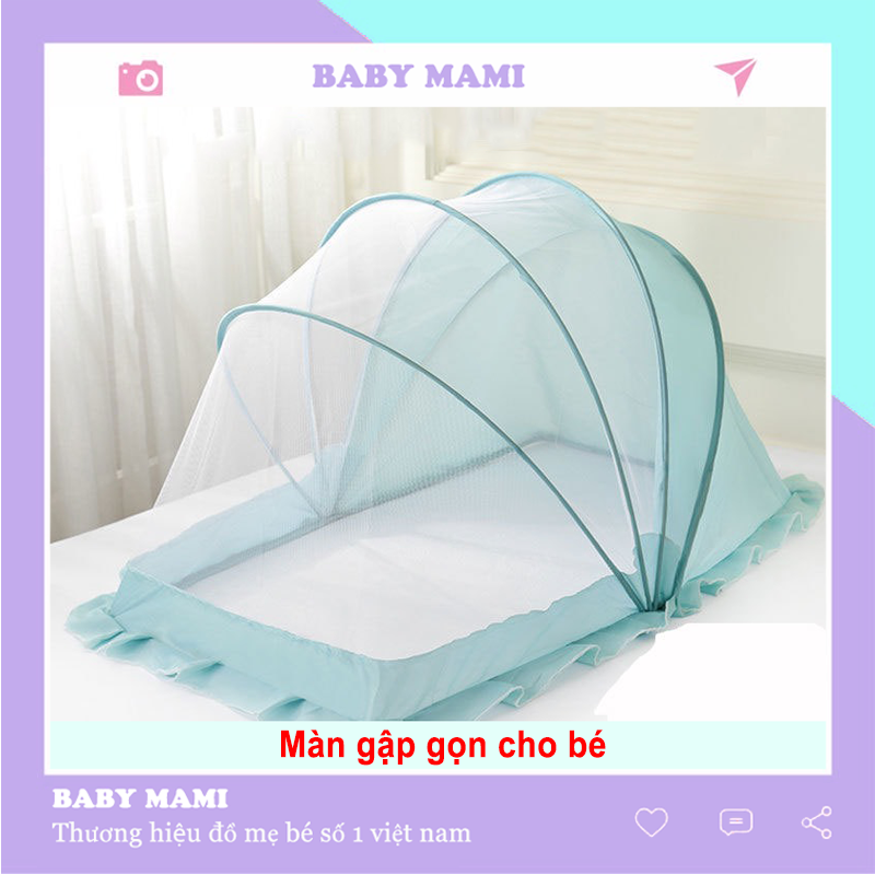 Mùng Chụp Em Bé Sơ Sinh Gập Gọn Rộng Rãi Màn Chụp Chống Muỗi Em Bé Chắc Chắn Mùng Ngủ Xếp Gọn