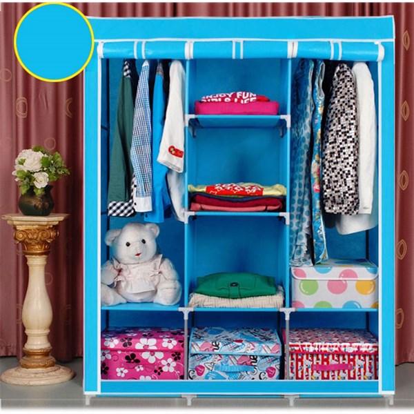 Tủ vải cao cấp mẫu mới 3 buồng 8 ngăn giá rẻ tủ vải 3 buồng cỡ lớn (Tím) - Tủ Vải Quần Áo, Tủ Quần Áo Cao Cấp, Tủ Treo Quần Áo Nhiều Màu Siêu Bền Đẹp Tu Vai Quan Ao, Tu Quan Ao