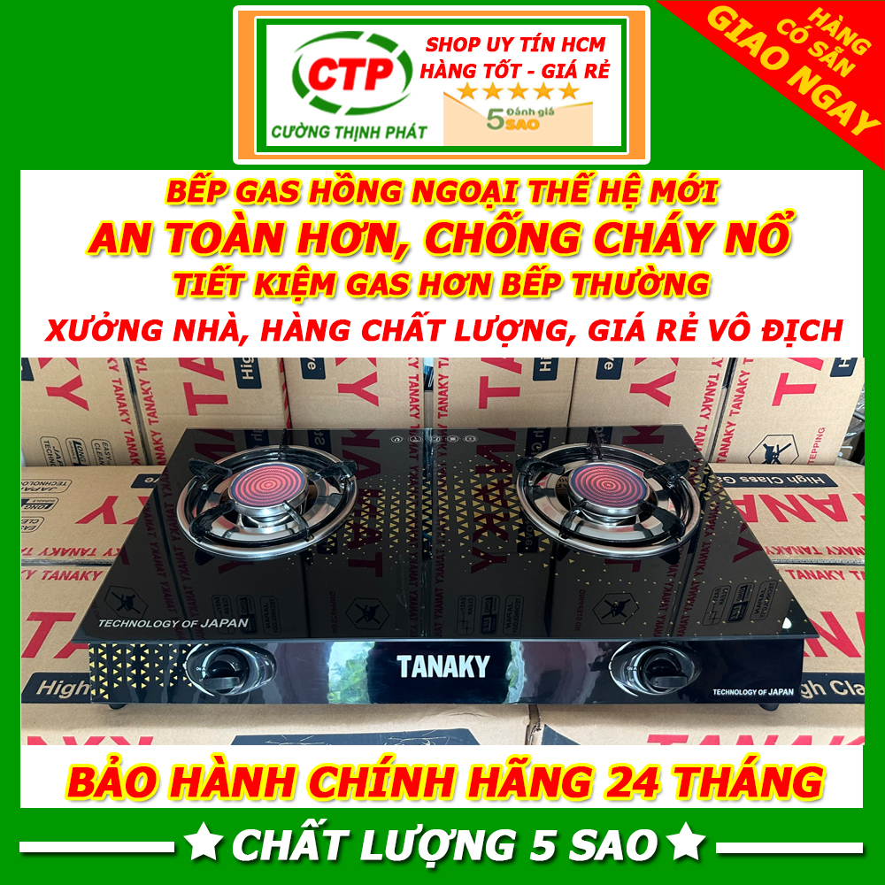 Bếp gas đôi hồng ngoại tanaky