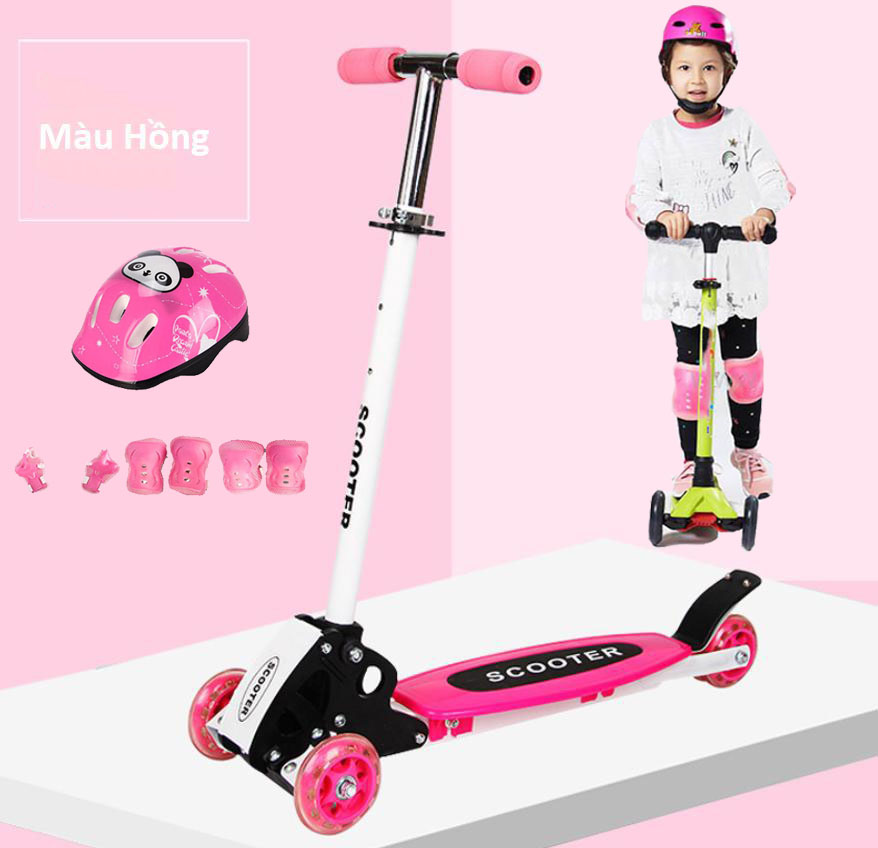 ( LOẠI XỊN ) Xe Trượt Scooter Trẻ Em 3 Bánh Tự Động Cân Bằng Có Điều Chỉnh Hướng Thế Hệ Mới GUROSS