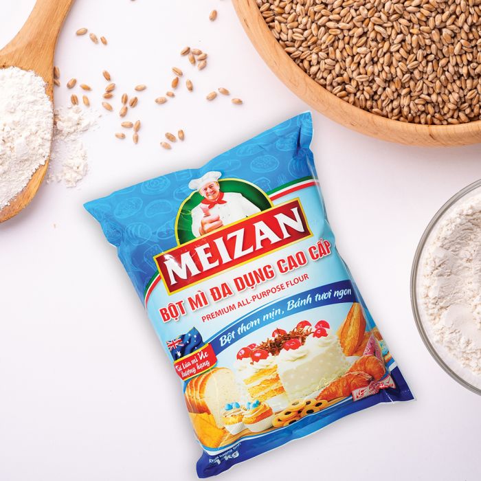 Bột mì meizan - bột mì đa dụng cao cấp meizan gói 1kg/0.5kg - nguyên liệu tạo mọi loại bánh ngon!