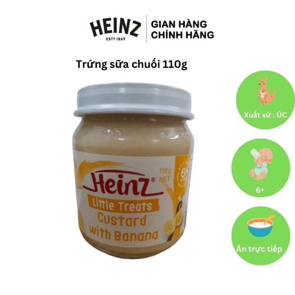 Lọ Custard Vị Chuối HEINZ 110g (Bé 6 tháng tuổi) (Date T10/2024)