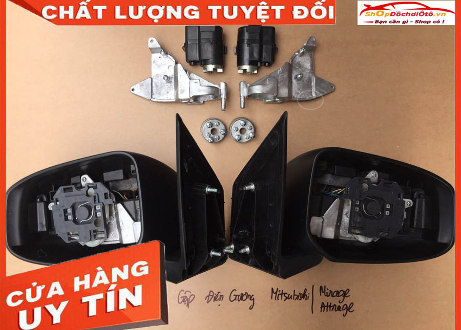 Mô tơ gập gương, khung xương gương Attrage