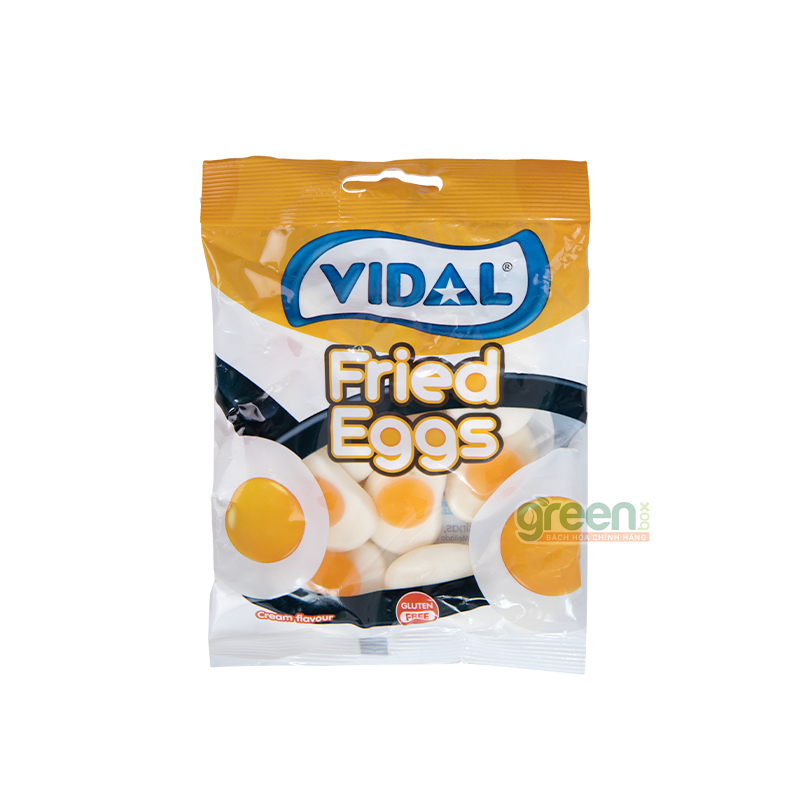 Gói kẹo dẻo hình trứng chiên dễ thương Vidal Tây Ban Nha 80g