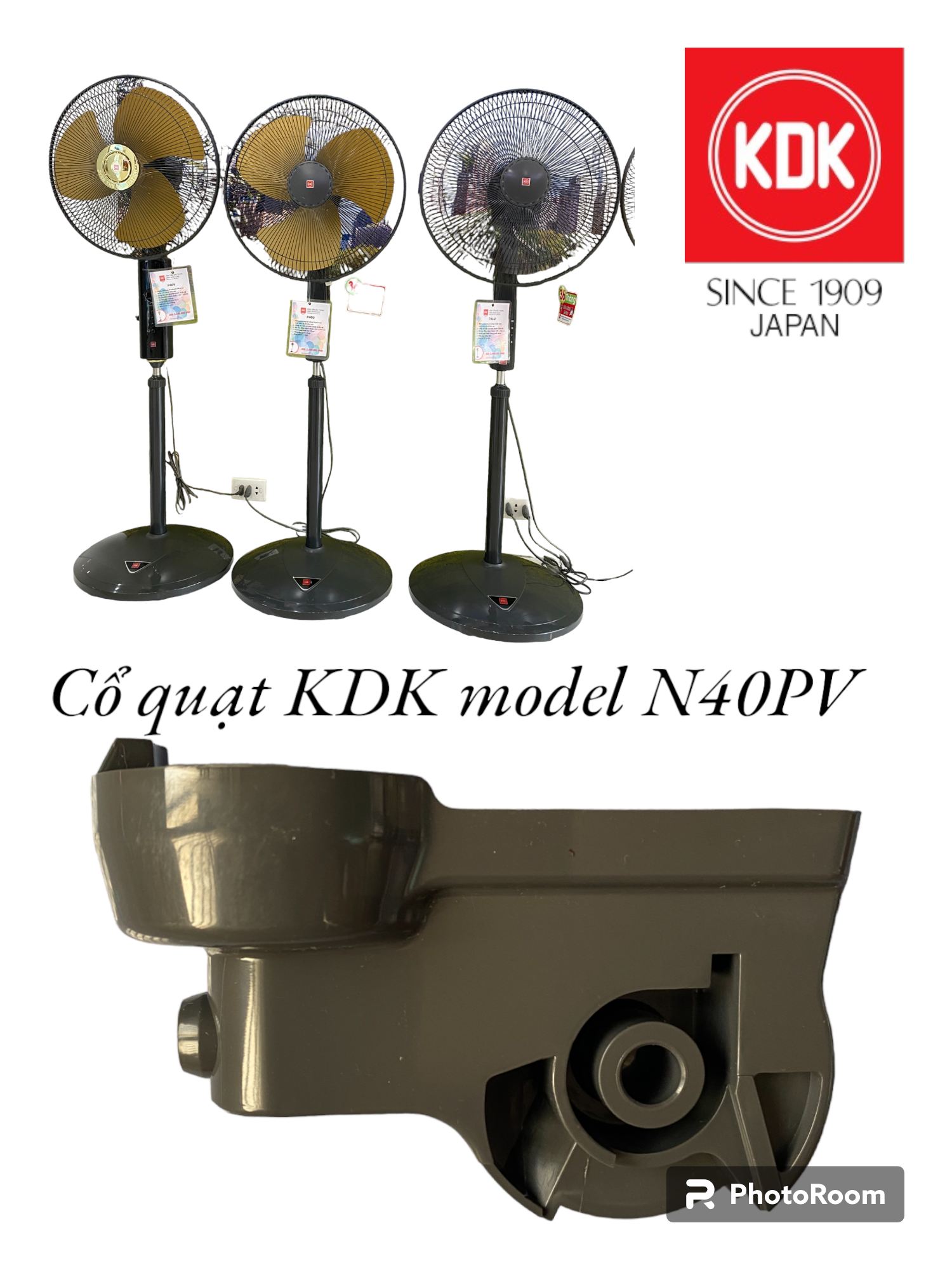 Phụ kiện quạt kdk - cổ quạt kdk n40pv và cổ trên quạt kdk n30nh chính hãng- made in malaysia.