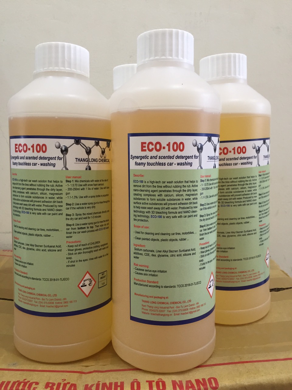 [HCM]Nước Rửa Xe Không Chạm Dung dịch rửa xe không chạm ECO -100 (1 lít)