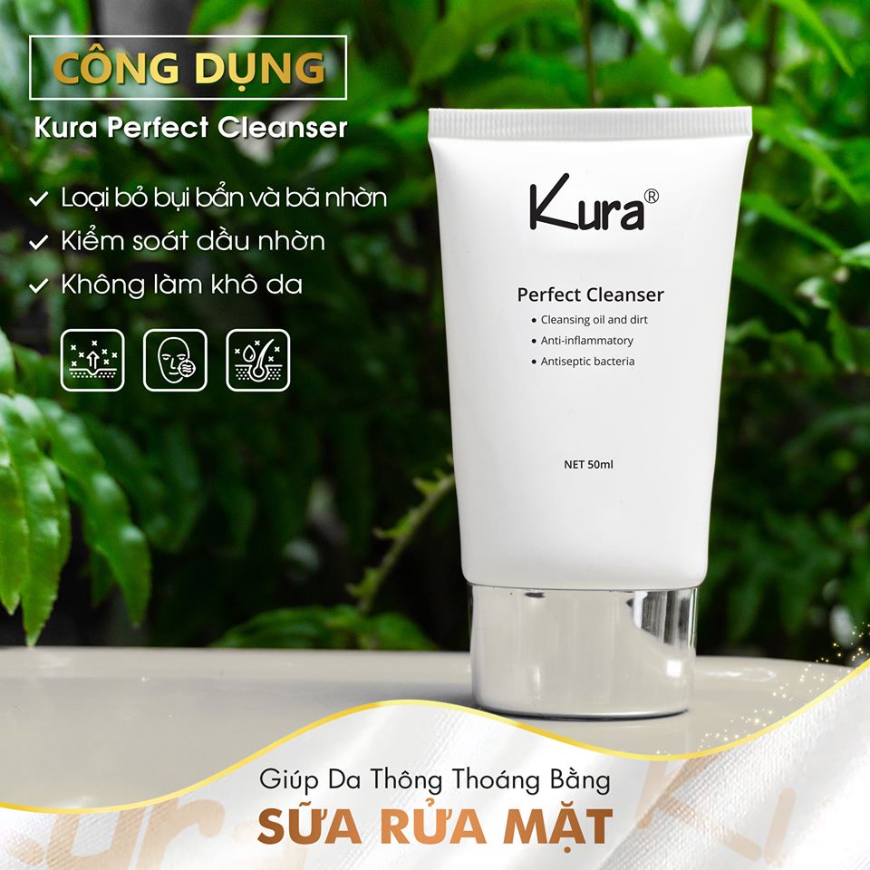 [HCM]sữa rửa mặt sạch mụn Kura 50ml