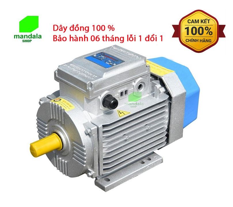 Mô tơ - Động cơ - Điện cơ TOÀN PHÁT 2.2KW(3 Ngựa), tốc chậm 1400v/p ~ 1500v/phút, Điện 1pha 220V, dây đồng 100%