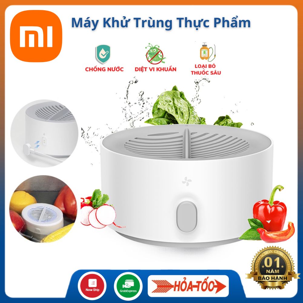 Máy khử trùng hoa quả thực phẩm Xiaomi HD-ZNGSQXJ01 tiêu diệt 99% vi khuẩn - Máy khử độc thực phẩm loại bỏ 90% thuốc trừ sâu - Máy khử khuẩn thực phẩm làm sạch hoa quả - Máy rửa rau củ quả