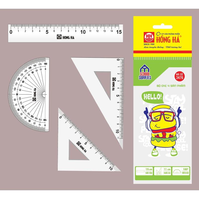 Bộ eke hồng hà 3476