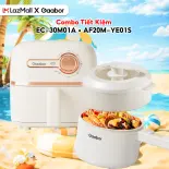 Combo Gaabor Nồi điện đa năng 2.5L EC-30M01A và nồi chiên không dầu 2L AF20M-YE01S - Combo 404 - Bảo hành 12 tháng 1 đổi 1