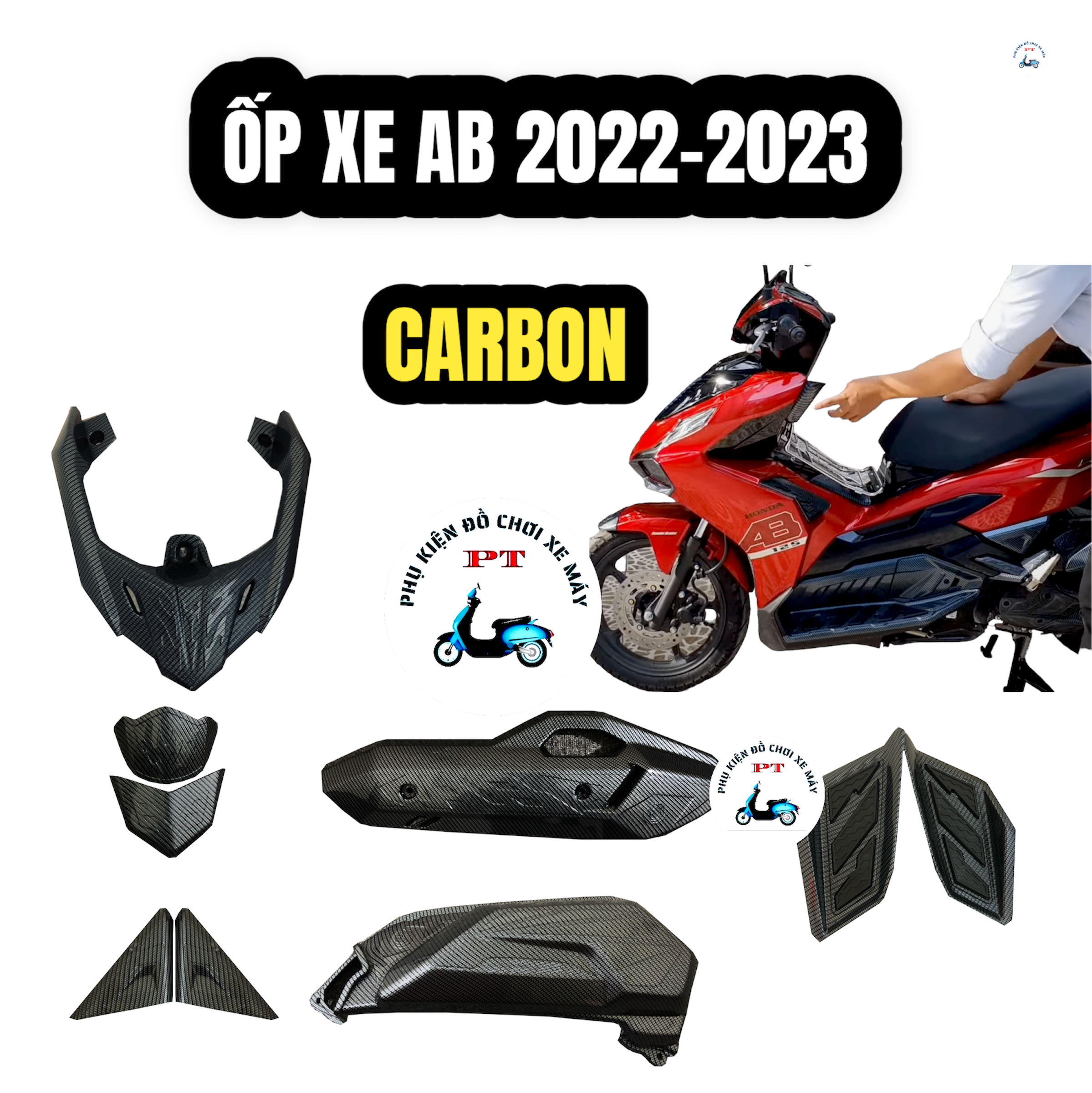 Airblade 125i, 160i đời 2022 - 2023 - phụ kiện ốp carbon air blade